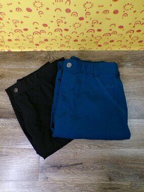 CHEROKEE Workwear Men's SMALL Pants Scrubs Bottoms Lot of 2: Blue & Black